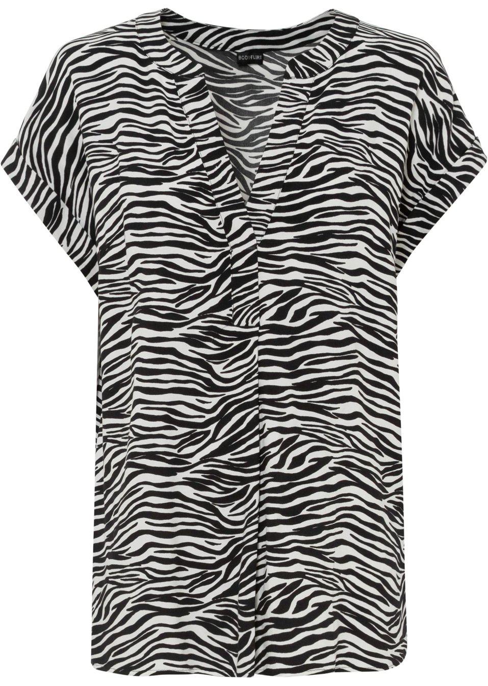 bluzka v-neck print