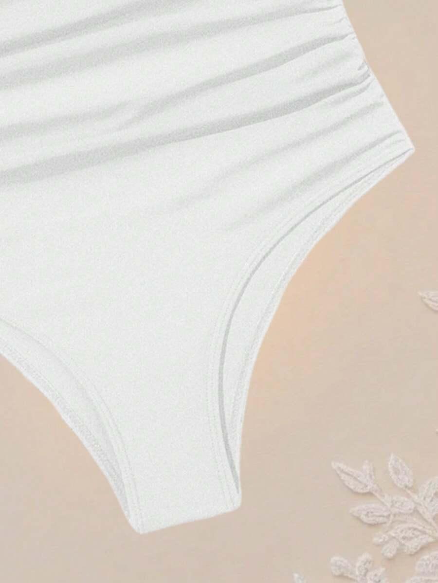BIAŁY DÓŁ OD BIKINI MARSZCZENIE