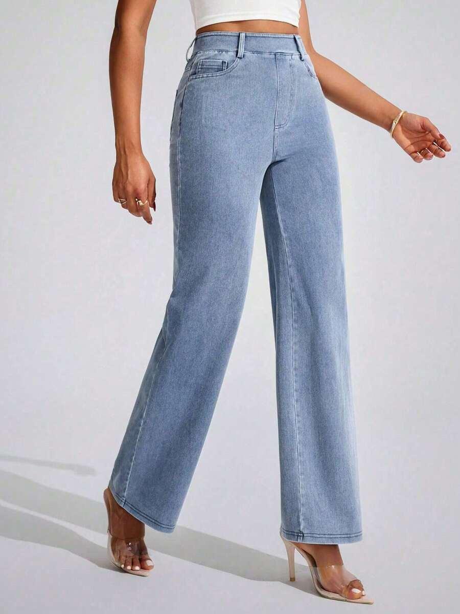 niebieskie spodnie jeans