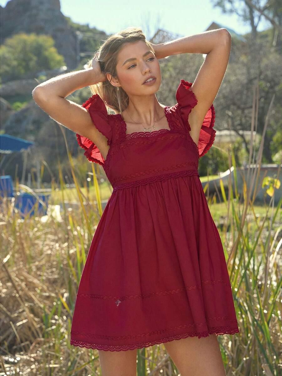 czerwona mini sukienka
