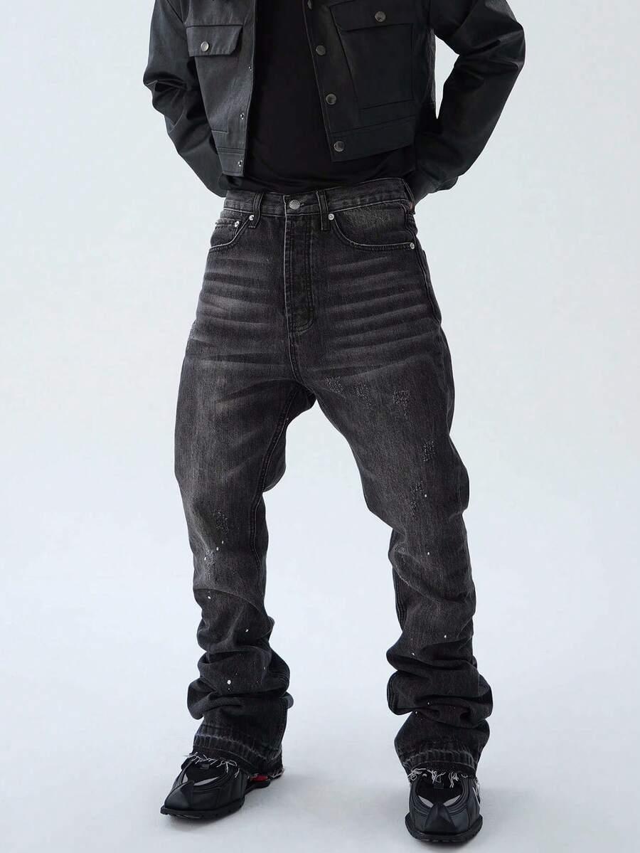 CZARNE SPODNIE JEANS