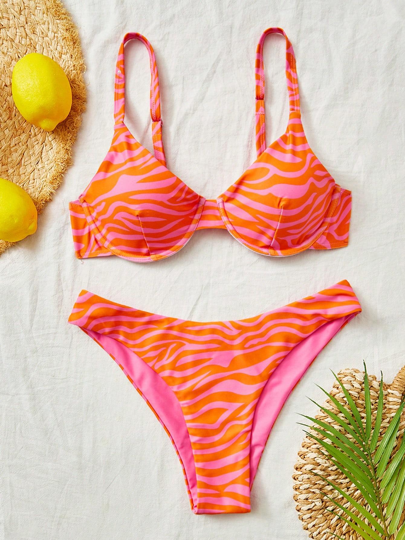 DWUCZĘŚCIOWY STRÓJ KĄPIELOWY ANIMAL PRINT