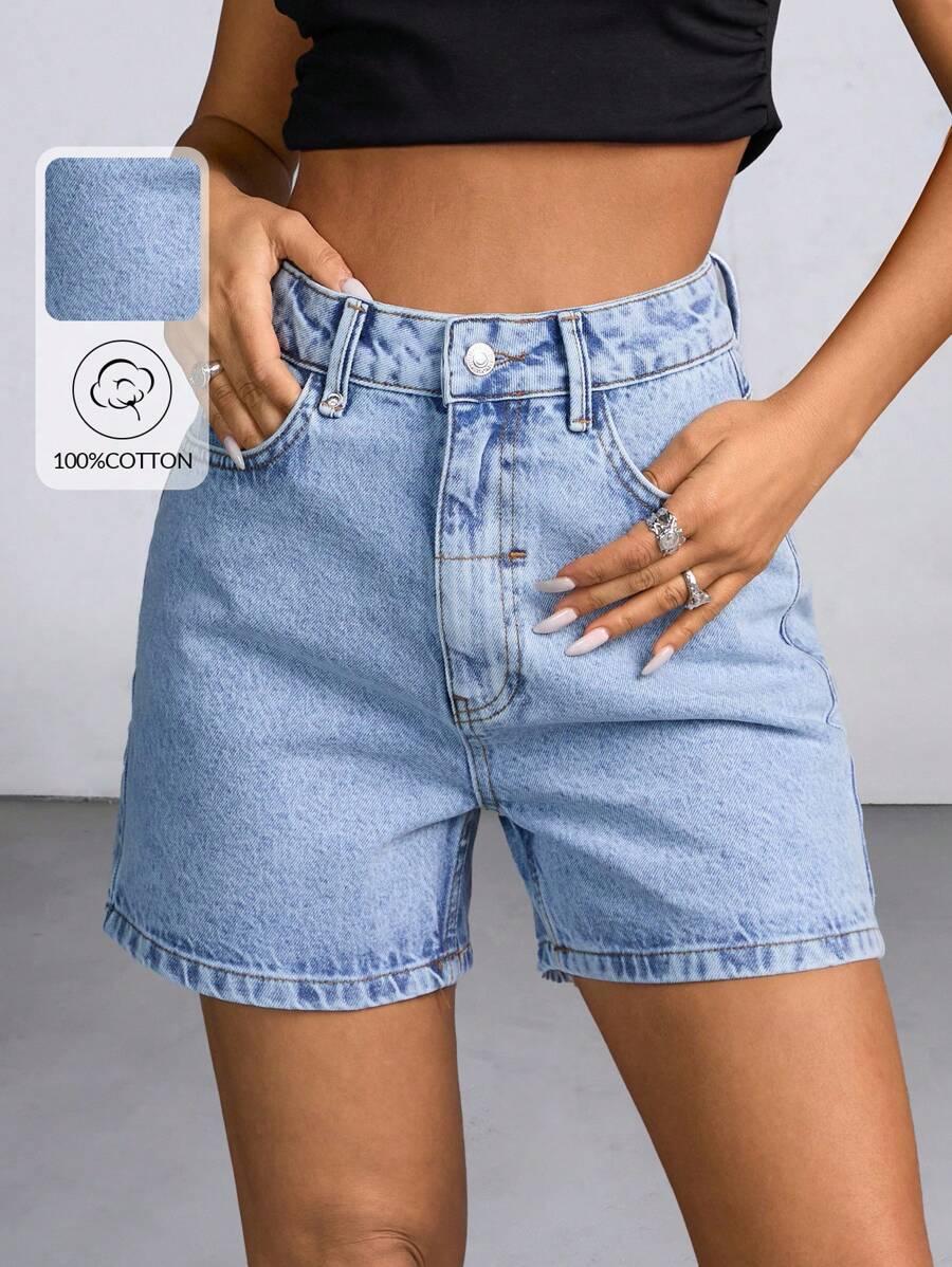 NIEBIESKIE KRÓTKIE SPODENKI JEANS