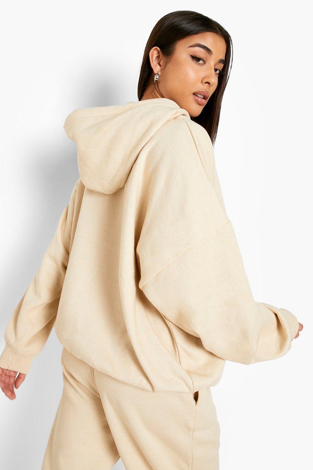 BEŻOWA BLUZA OVERSIZE KAPTUR