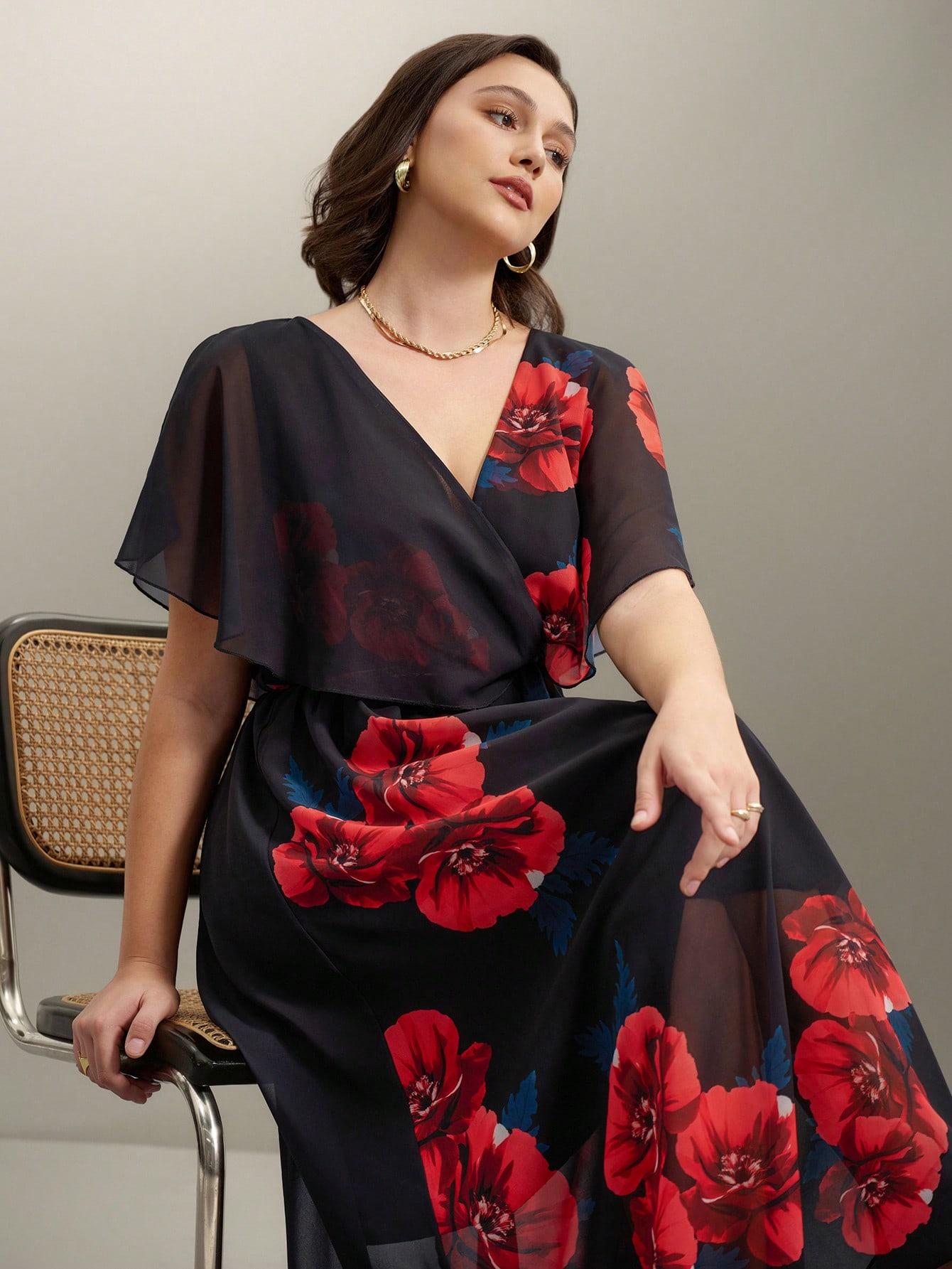 SUKIENKA MAXI W KWIATY 