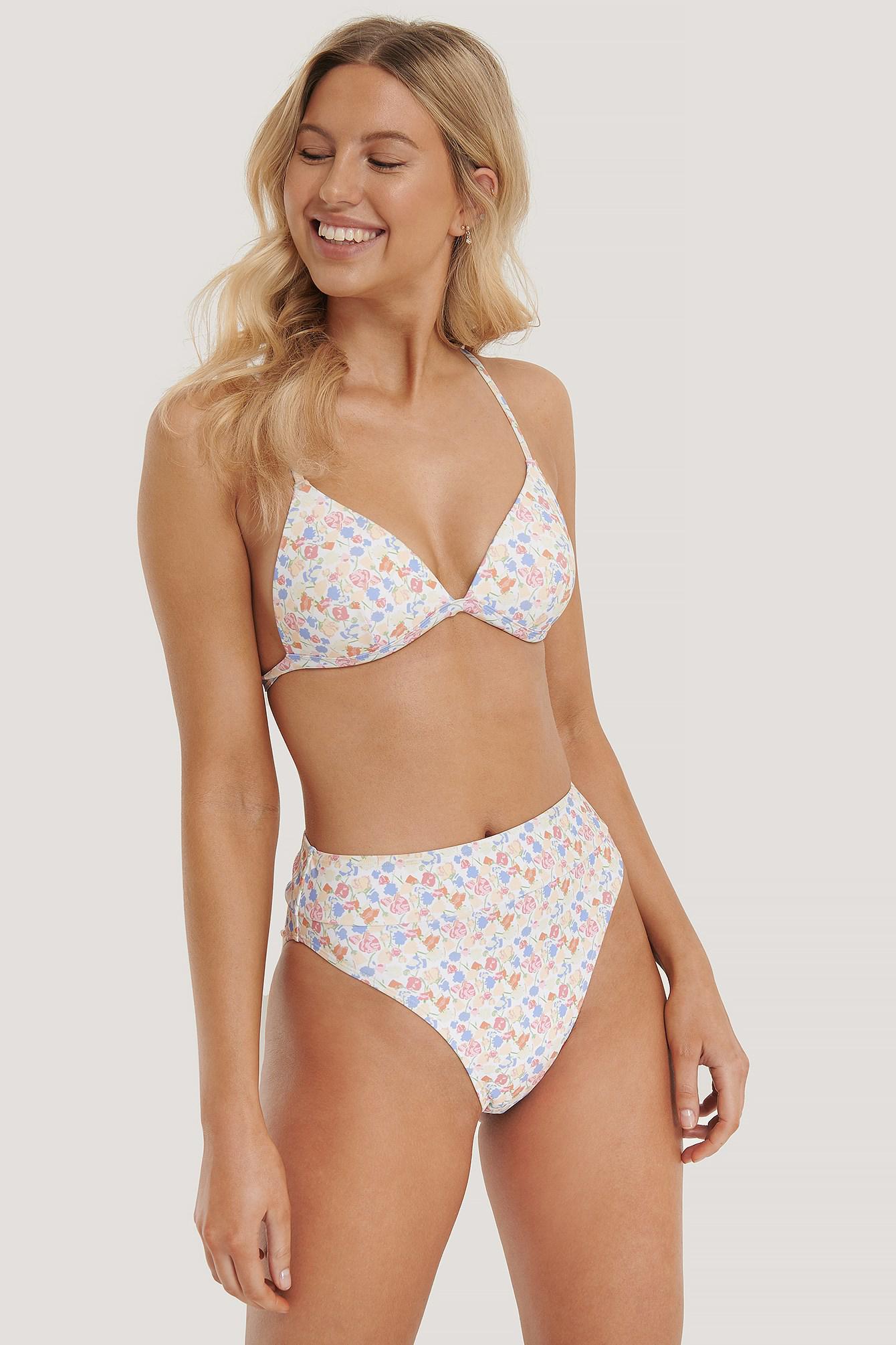 DÓŁ OD BIKINI WZÓR KWIATY