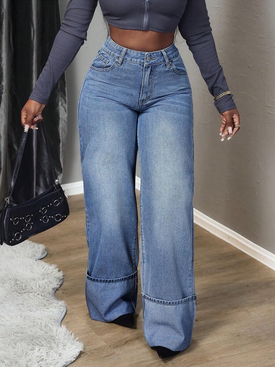 NIEBIESKIE SPODNIE JEANS