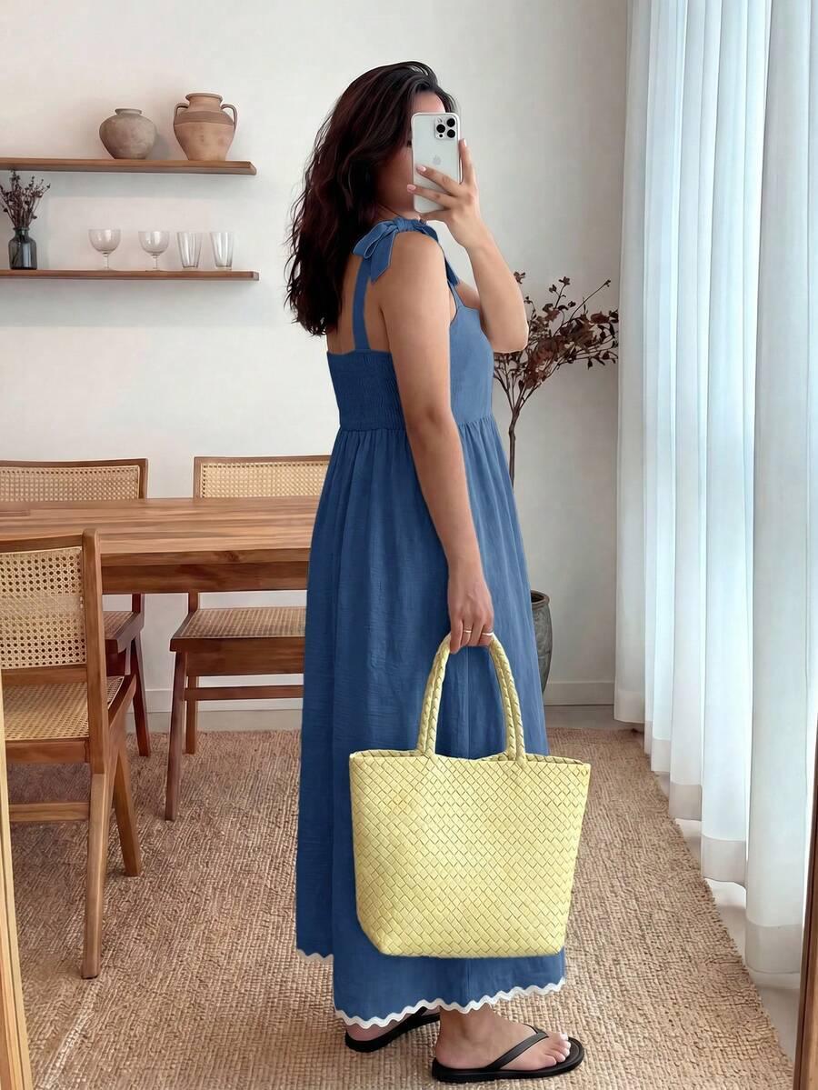 niebieska maxi sukienka