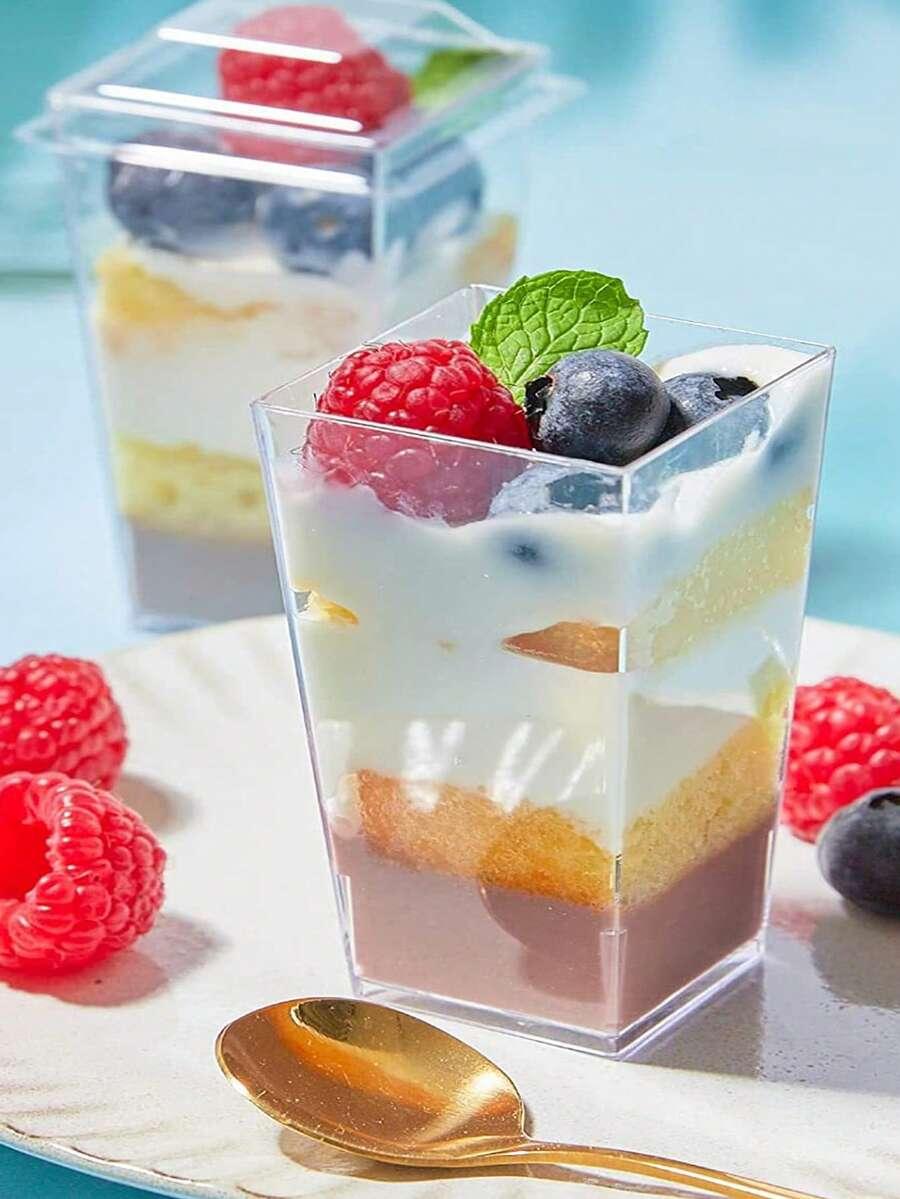 POJEMNIKI NA DESERY pokrywka 10SZT