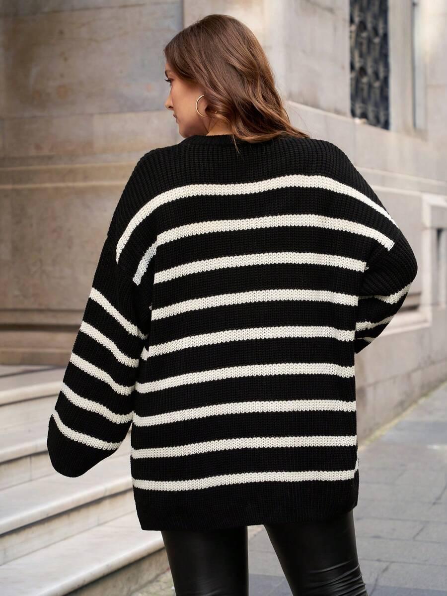 sweter w paski