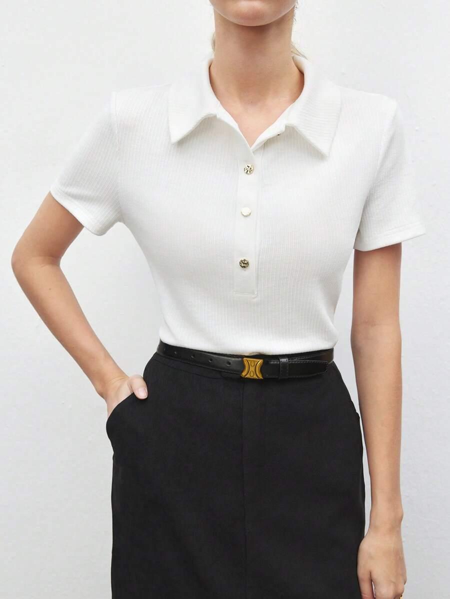 biała koszulka polo