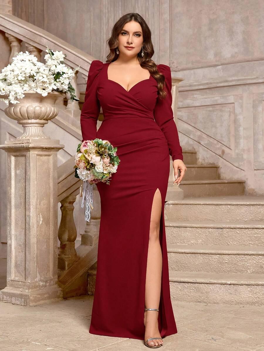 czerwona maxi sukienka