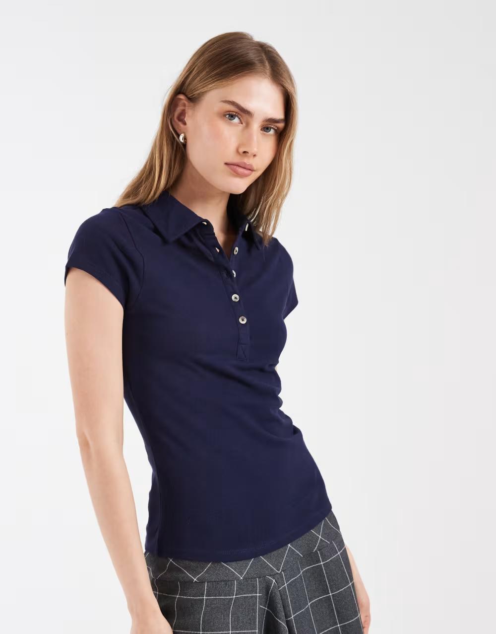 granatowa koszulka polo