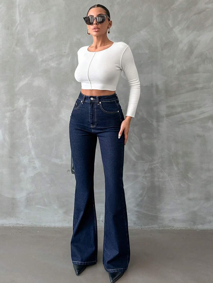 SPODNIE JEANS WYSOKI STAN
