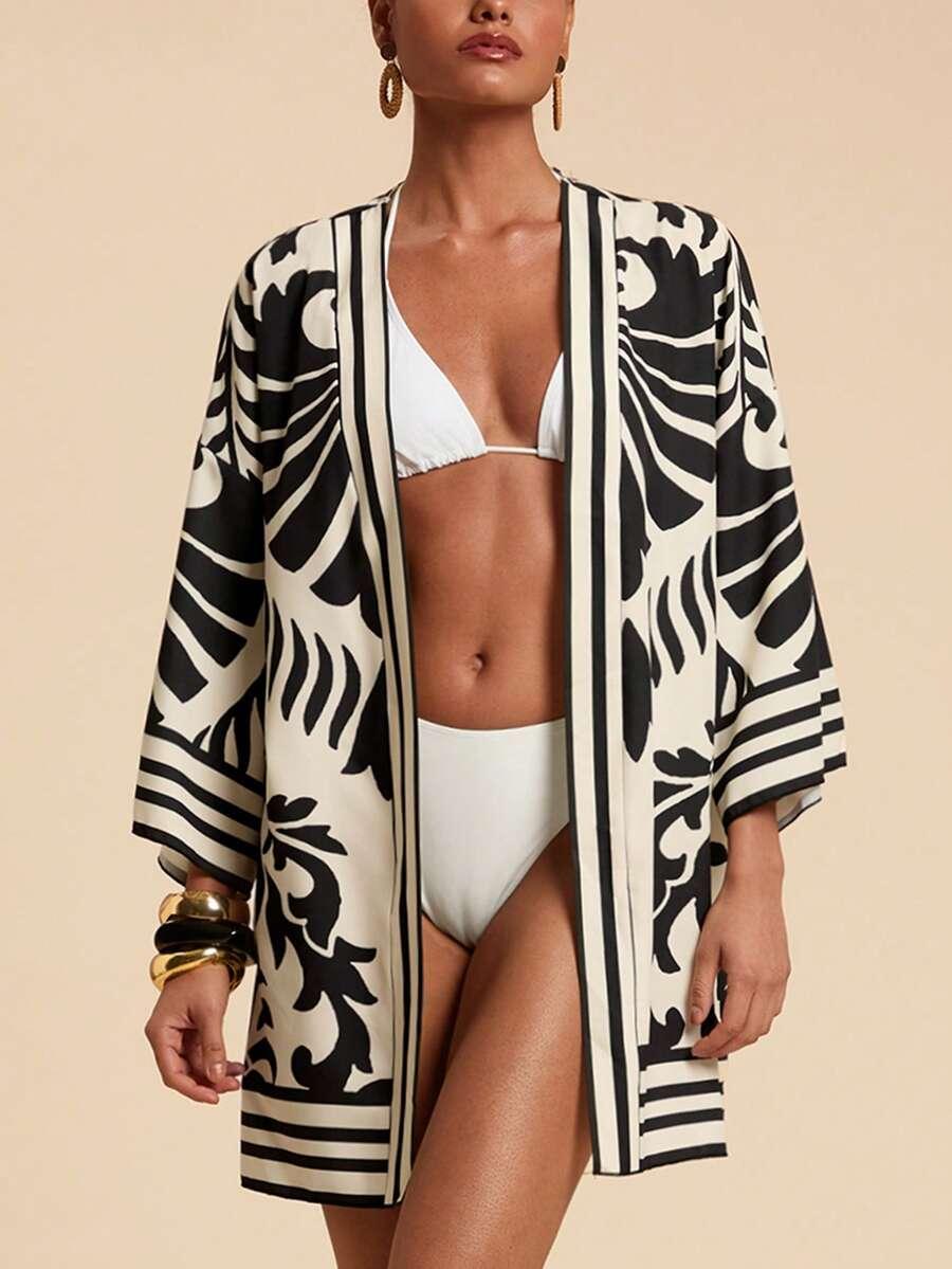 NARZUTKA PLAŻOWA TROPICAL PRINT