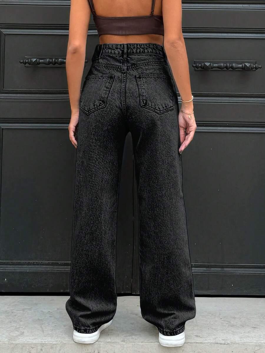czarne spodnie jeans 