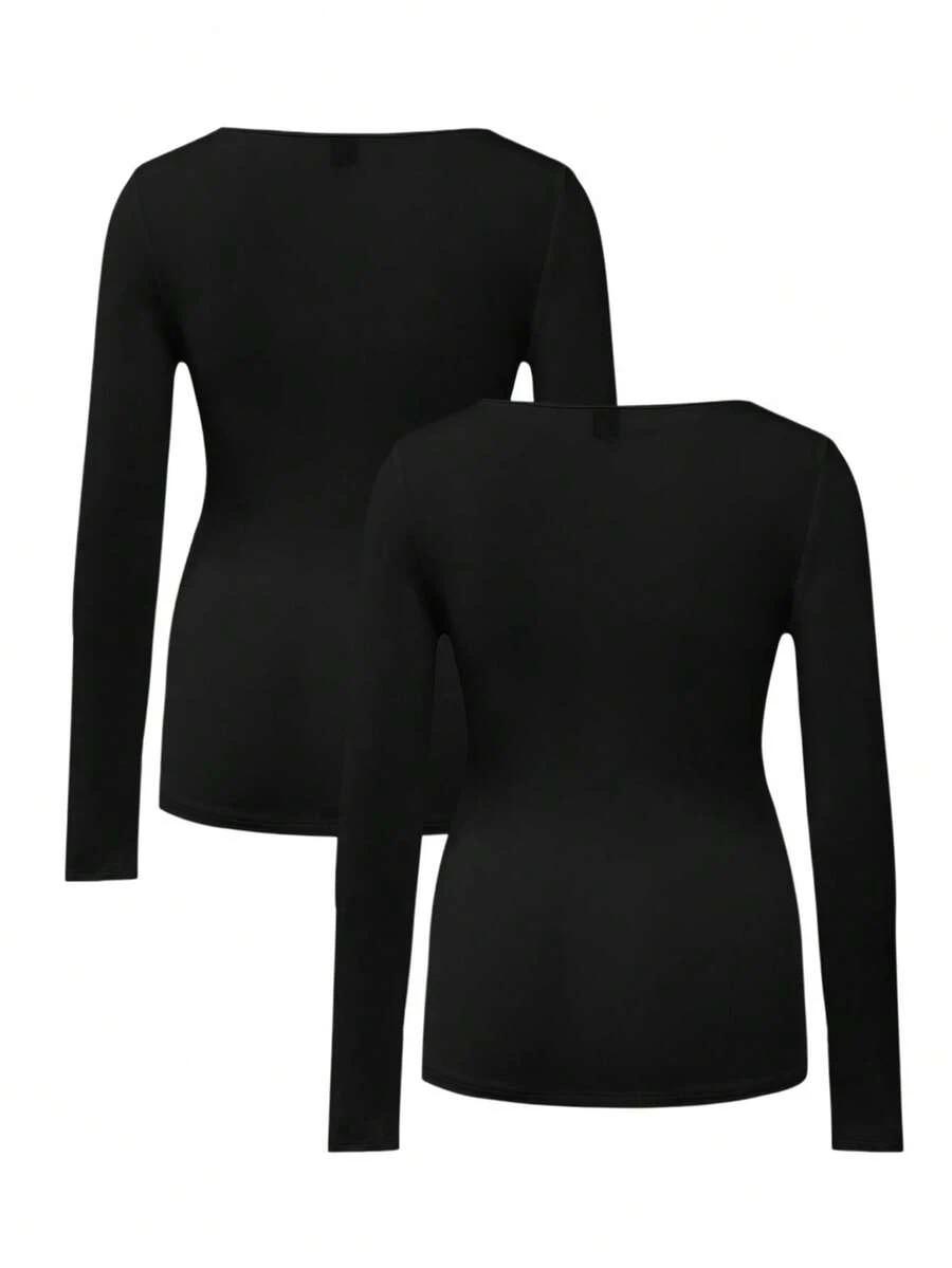CZARNA BLUZKA 2-PACK