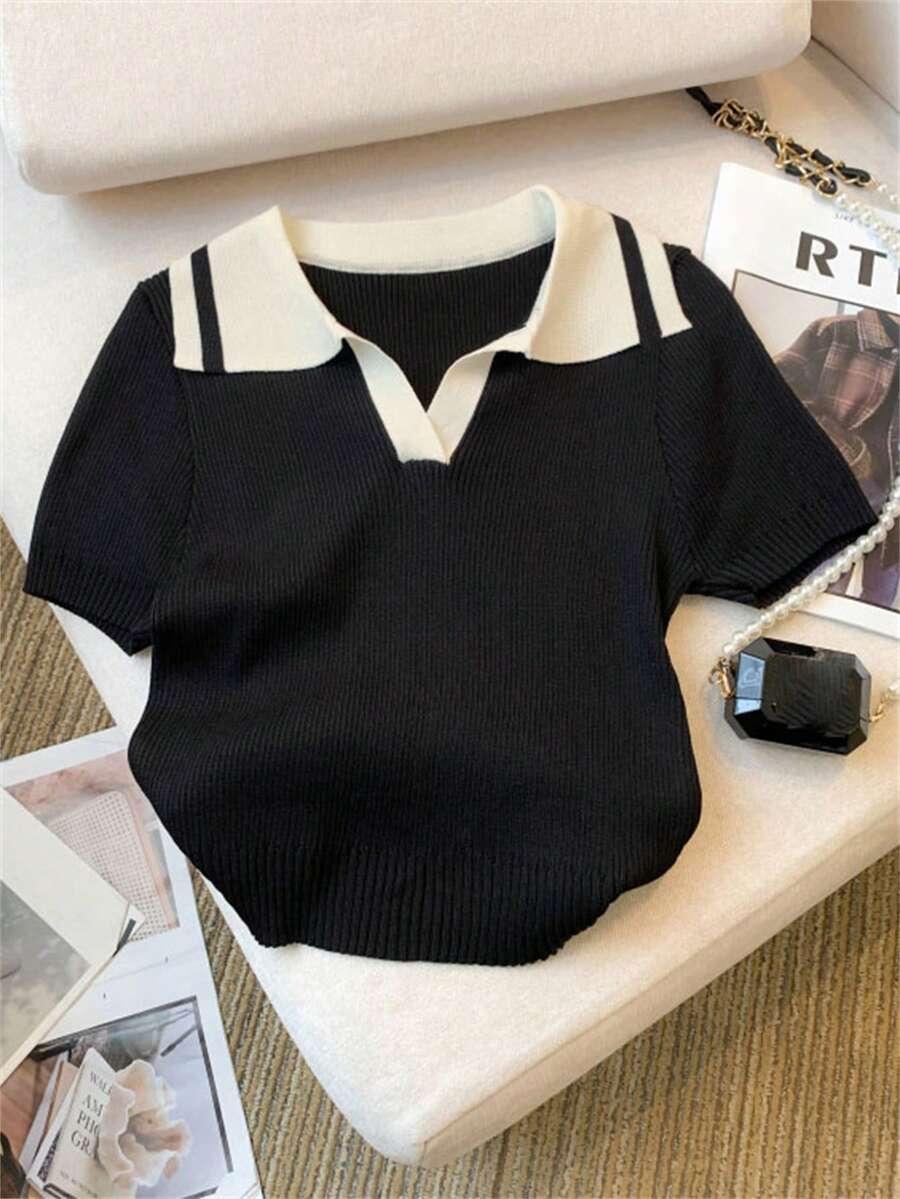 koszulka polo kontrast