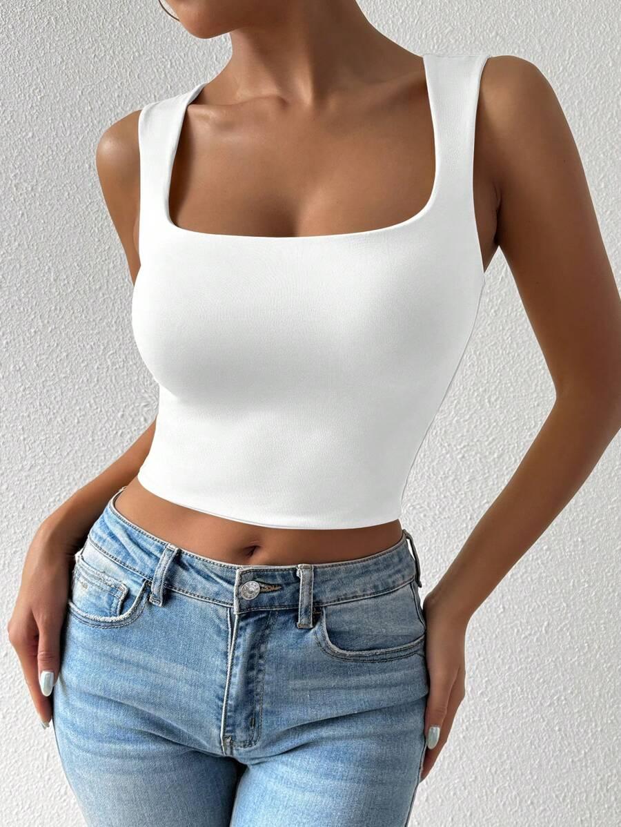 BIAŁY CROP TOP