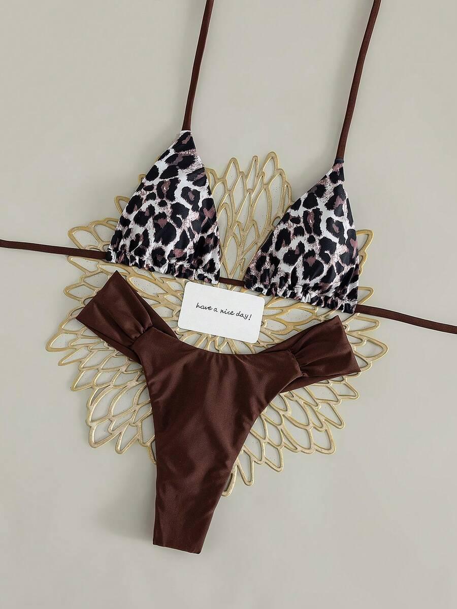 GÓRA OD BIKINI animal print