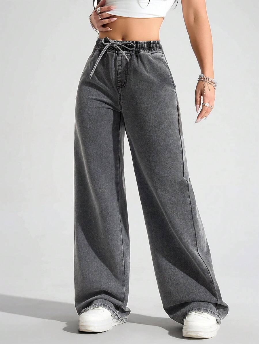 szare spodnie jeans