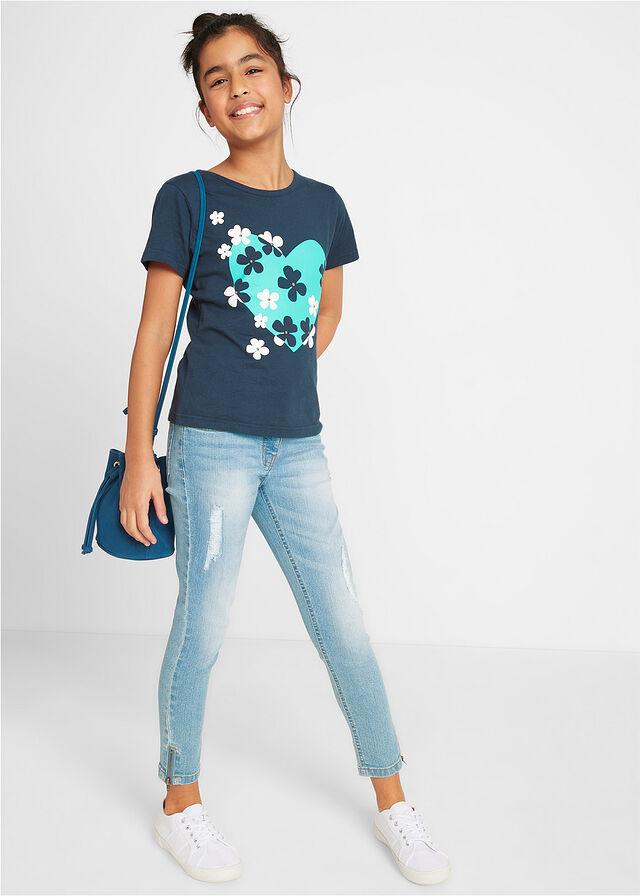 granatowy t-shirt print