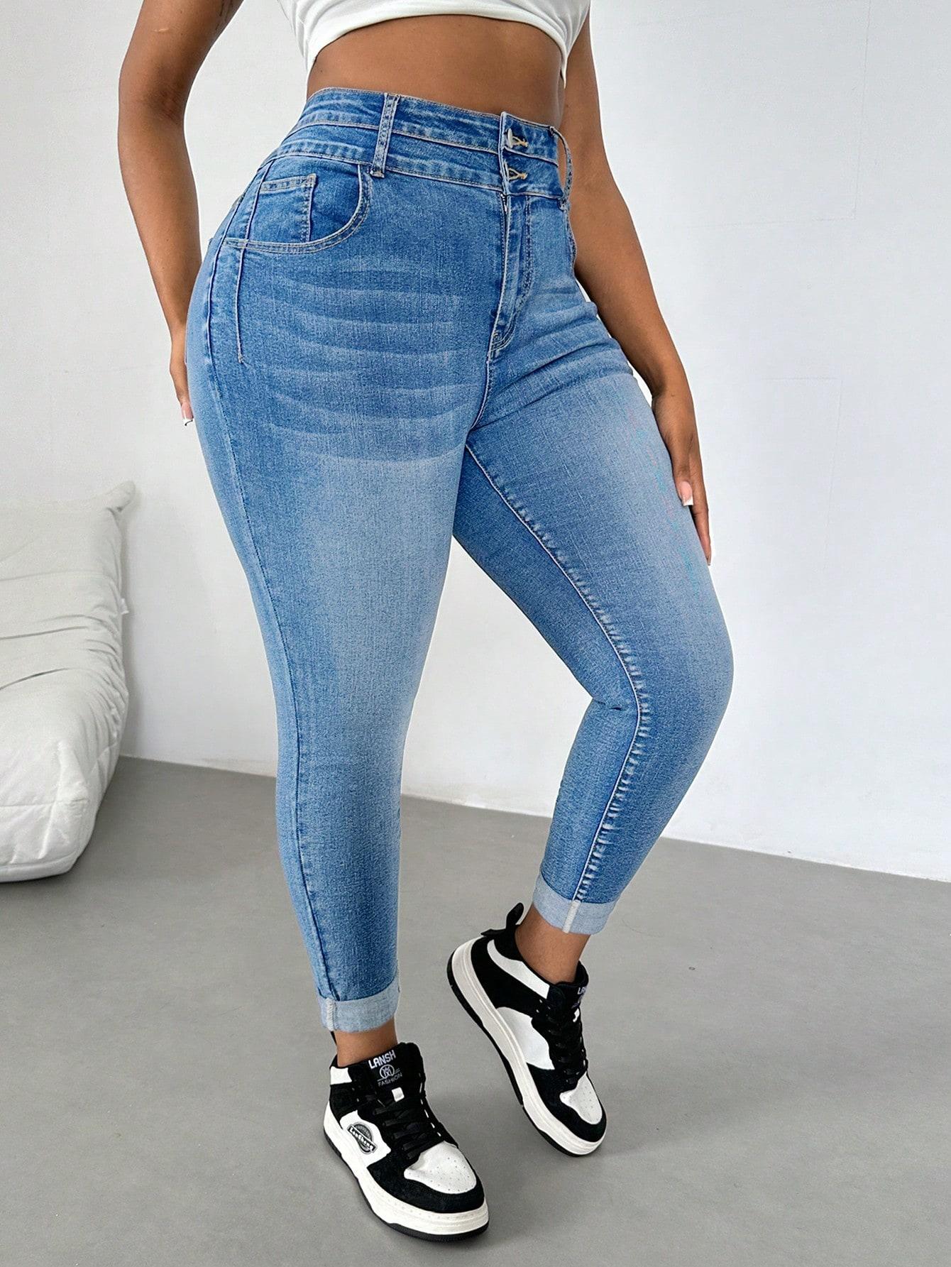  SPODNIE RURKI JEANS WYSOKI STAN