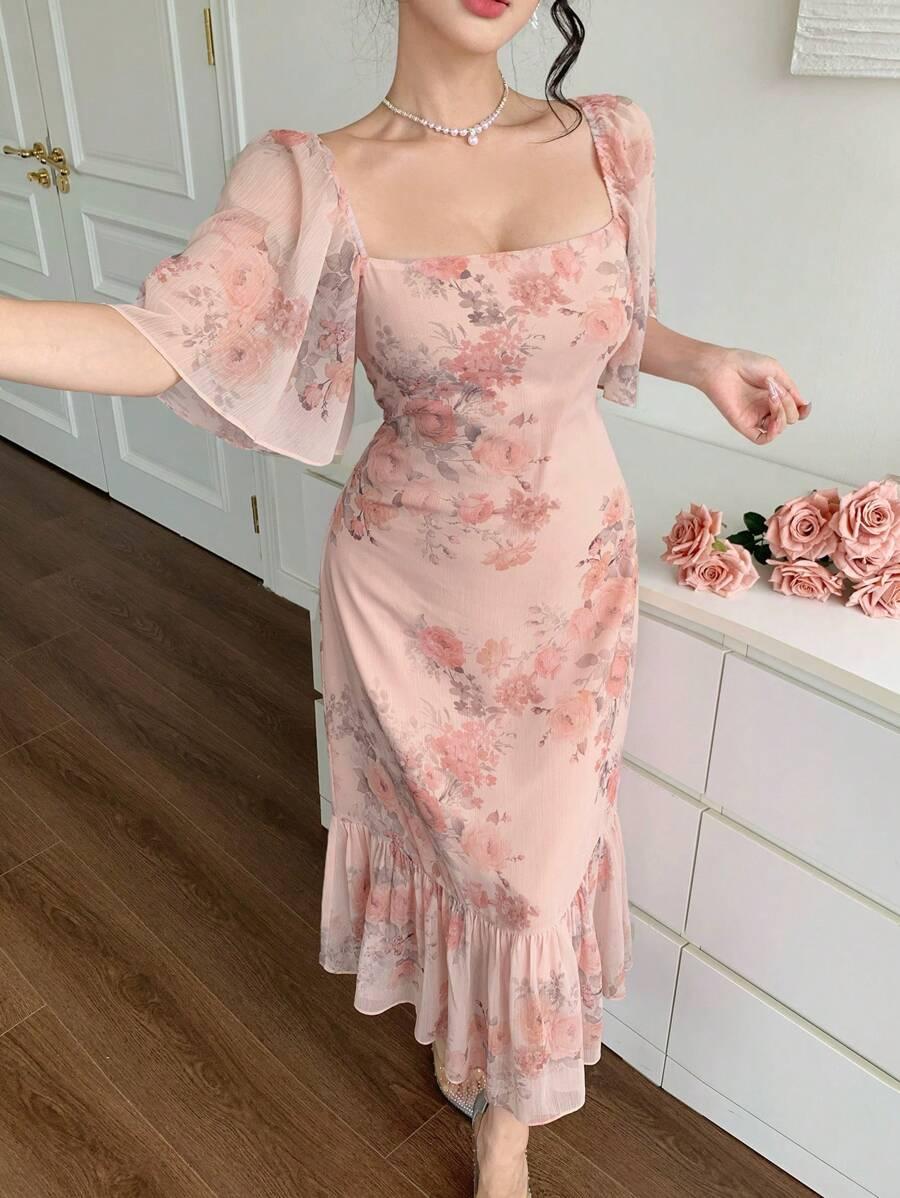 midi sukienka print 
