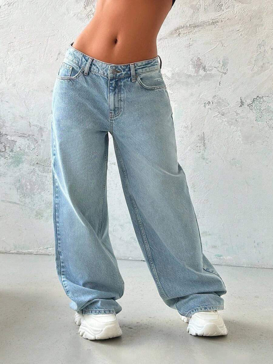 NIEBIESKIE SPODNIE JEANS