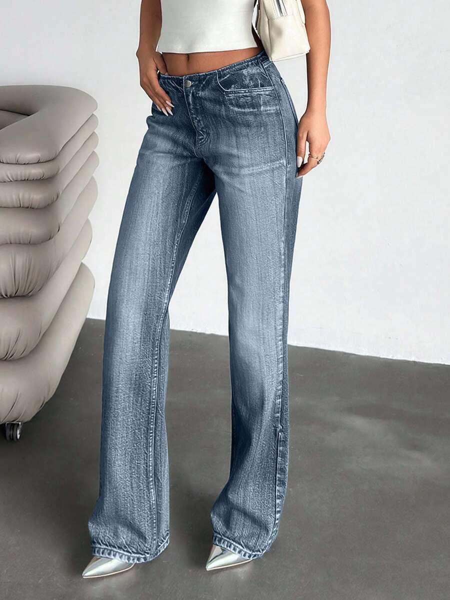 NIEBIESKIE SPODNIE JEANS