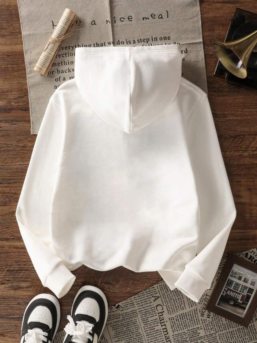 biała bluza print