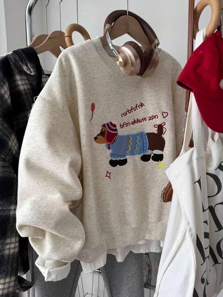 LUŹNA BLUZA DAMSKA Z NADRUKIEM