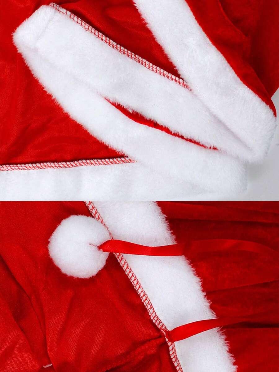 świąteczny kostium peleryna czapka rękawiczki
