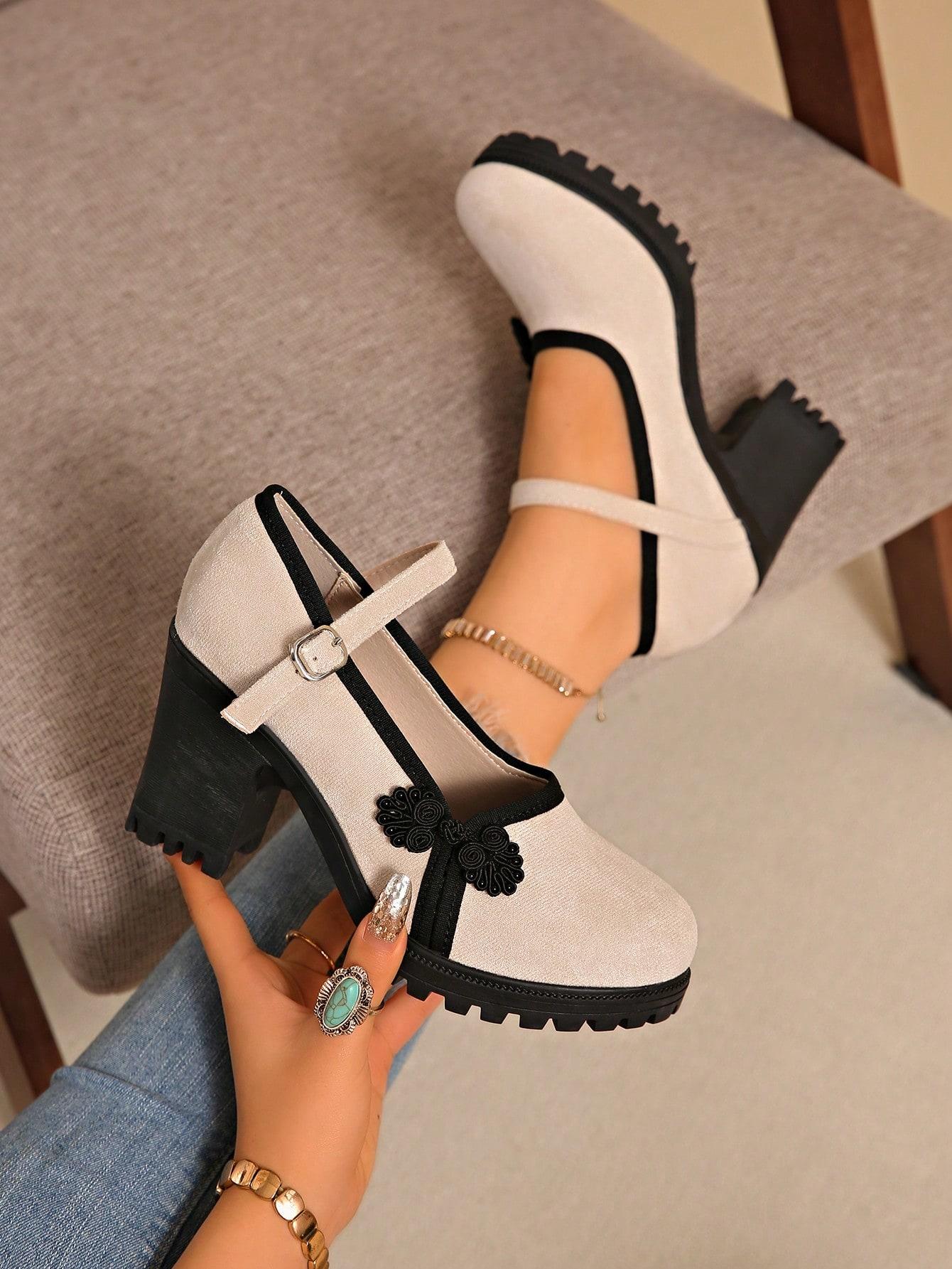 czółenka obcas klamra