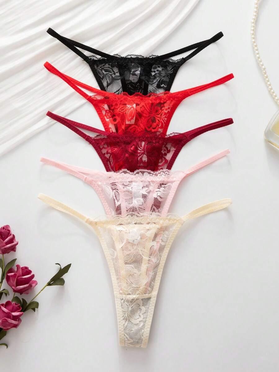 majtki stringi koronka 3-pack 