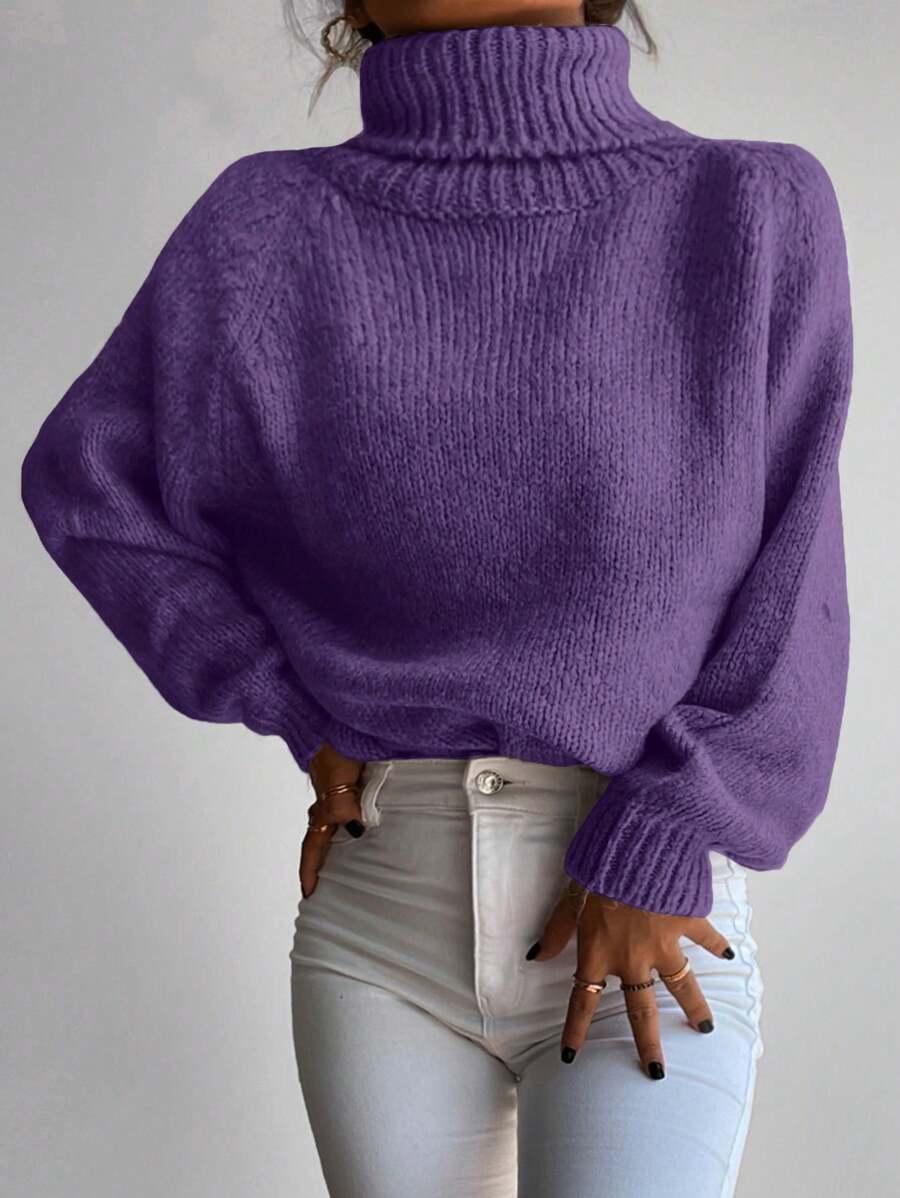 FIOLETOWY SWETER GOLF 