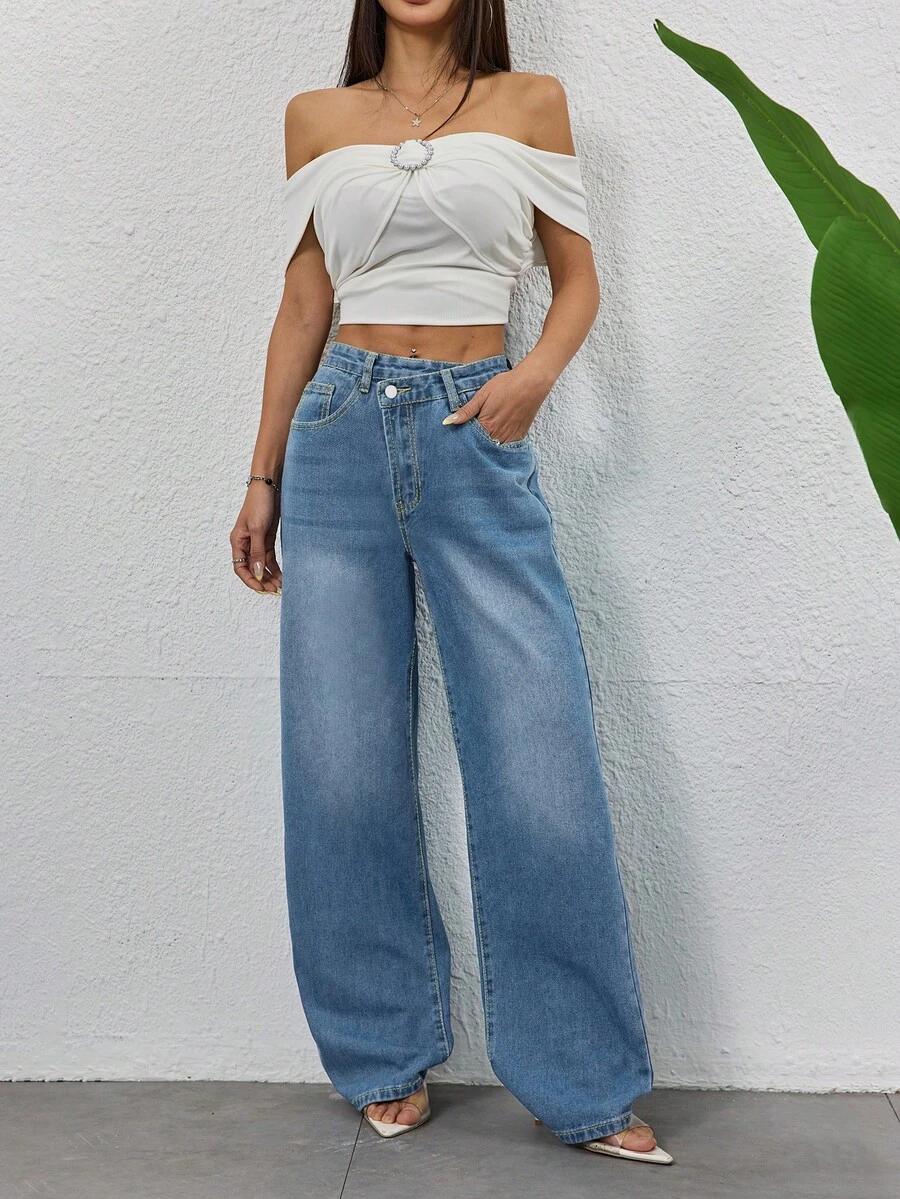 NIEBIESKIE SPODNIE JEANS