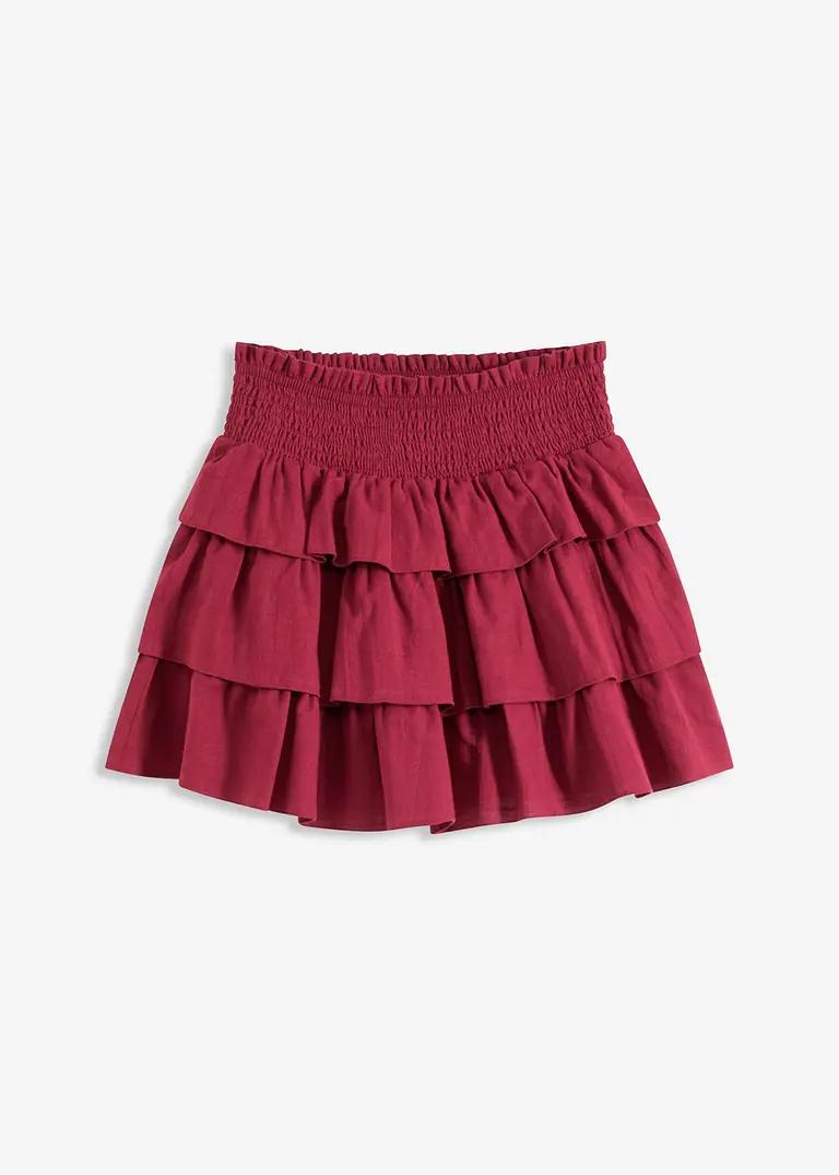 SPÓDNICA MINI ROZKLOSZOWANA BAWEŁNIANA PLUS SIZE