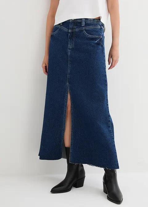NIEBIESKA MAXI SPÓDNICA JEANS 