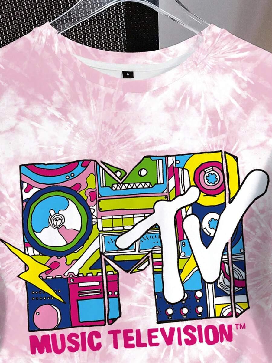 różowy t-shirt print