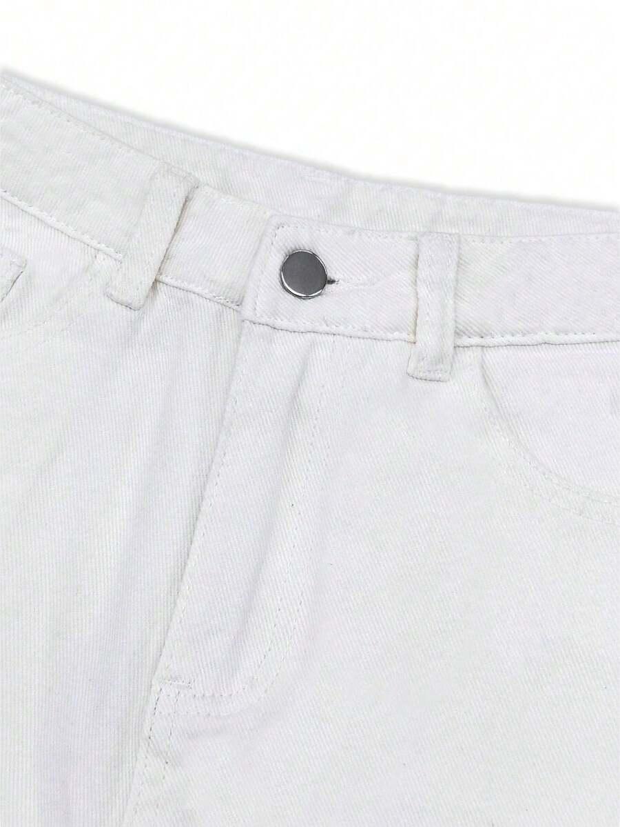 BIAŁE SPODNIE JEANS 