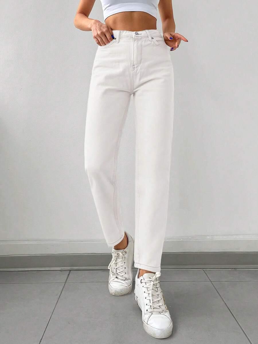 PROSTE SPODNIE JEANS WYSOKI STAN
