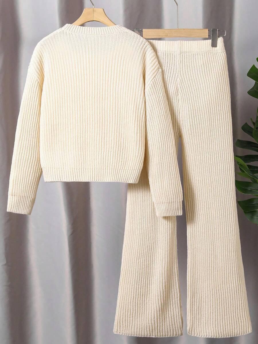 SWETER SPODNIE KOMPLET 