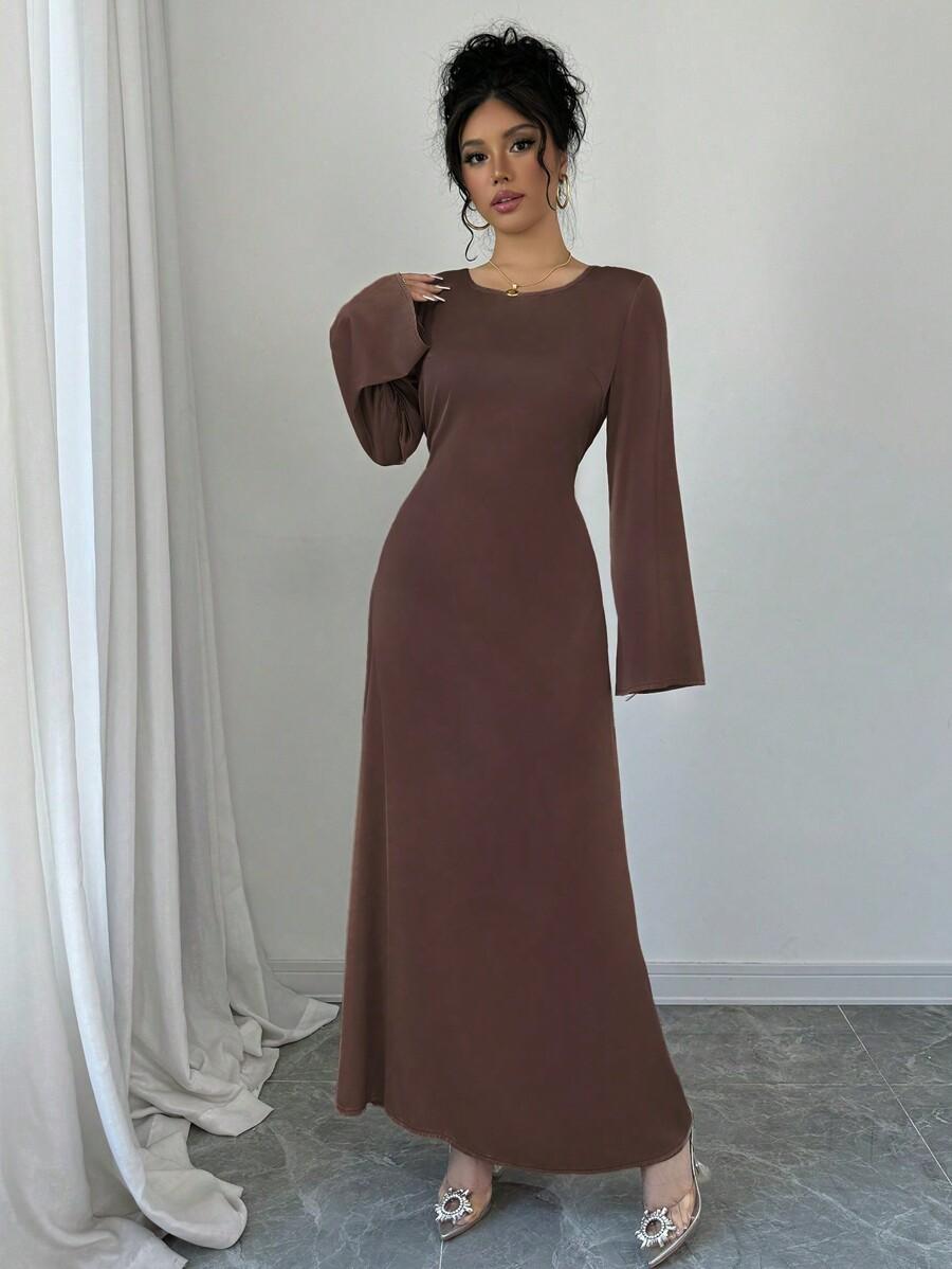 SATYNOWA MAXI SUKIENKA