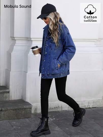 niebieska kurtka jeans 