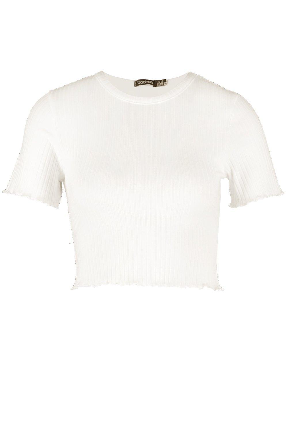 BIAŁY CROP TOP BASIC 