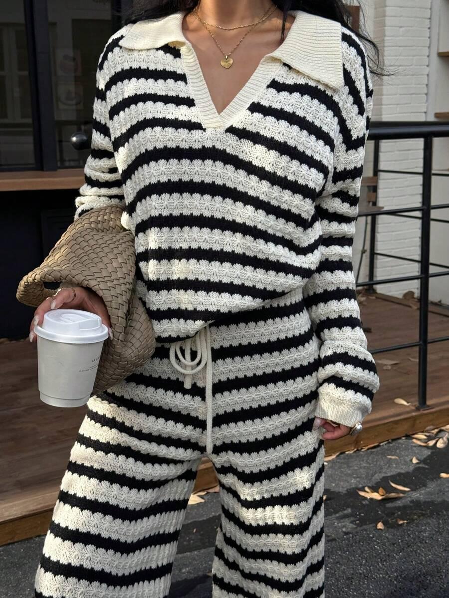 SWETER SPODNIE KOMPLET