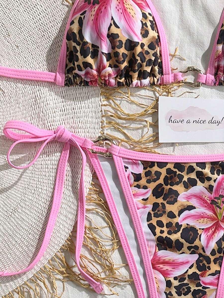 DWUCZĘŚCIOWY STRÓJ KĄPIELOWY ANIMAL PRINT