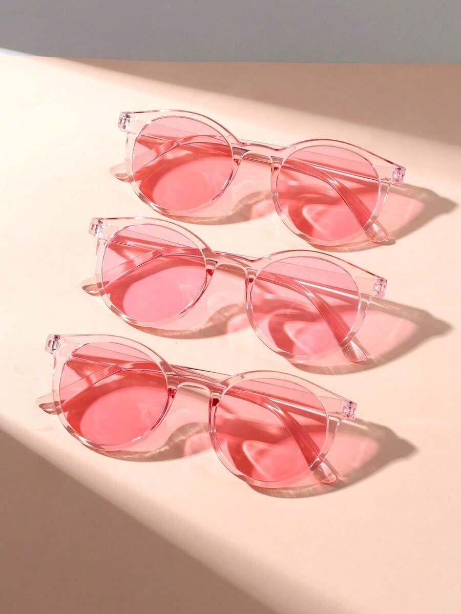 różowe okulary przeciwsłoneczne 3-pack
