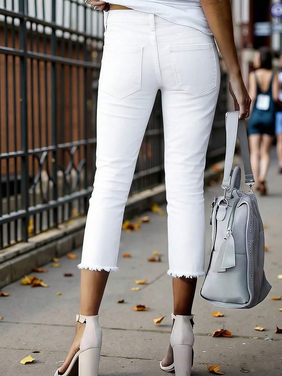 białe spodnie jeans